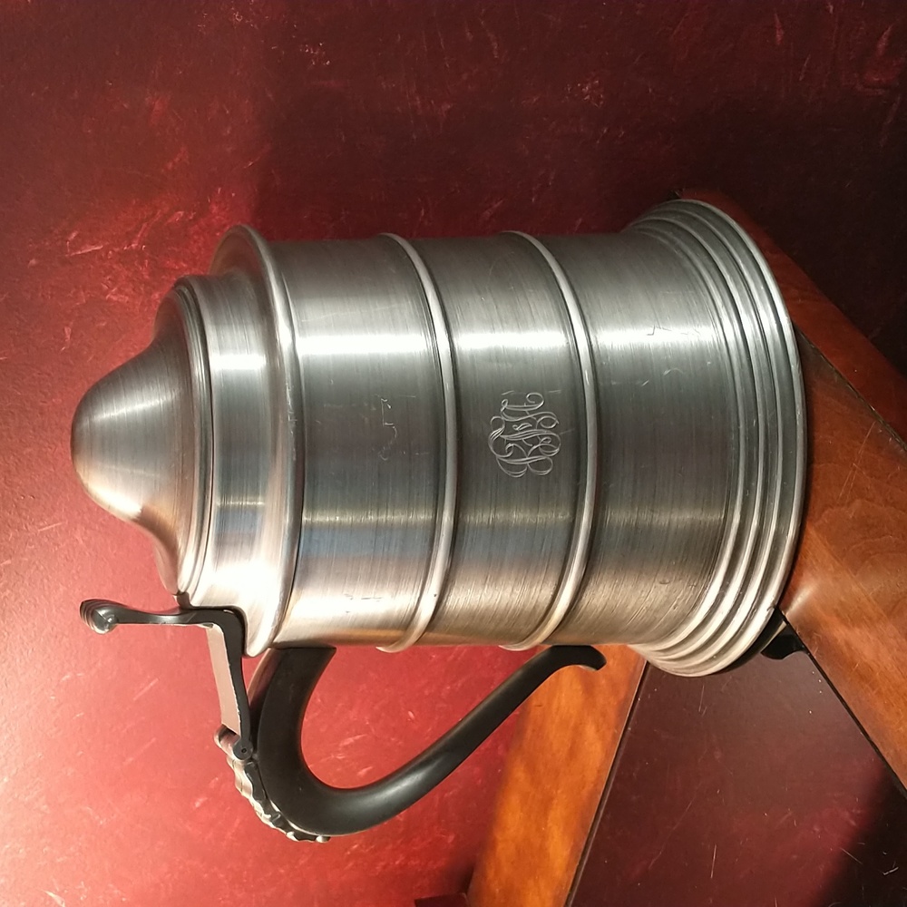 Vintage - Seymour Mann Imports Pewtertone Stein Ice  Bucket  - Made Italy